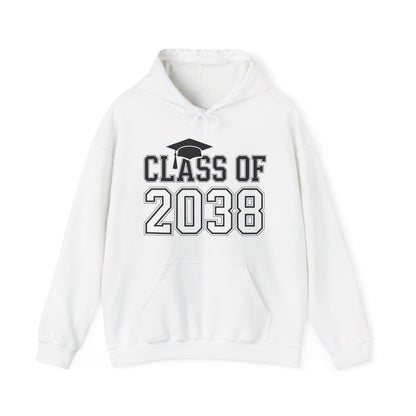 Class of 2038 Grow With Me Funny Kindergarten Back To School Hoodie