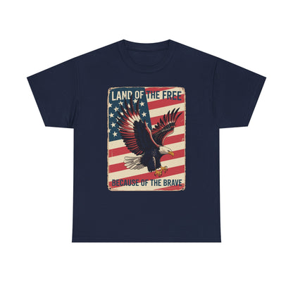 America Eagle Land of the Free Because of the Brave T-Shirt