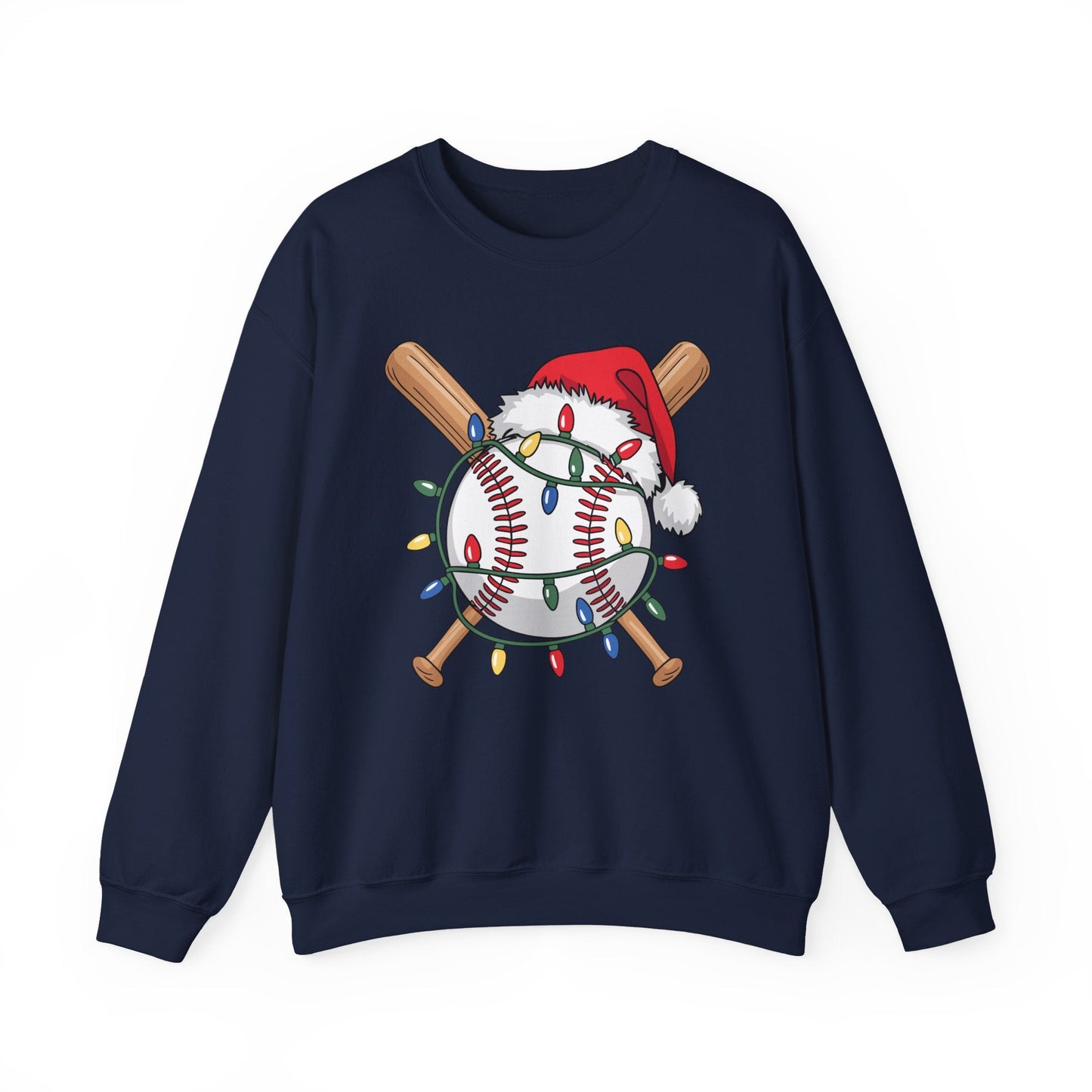 Santa Sports Design For Men Boys Christmas Baseball Player Sweatshirt