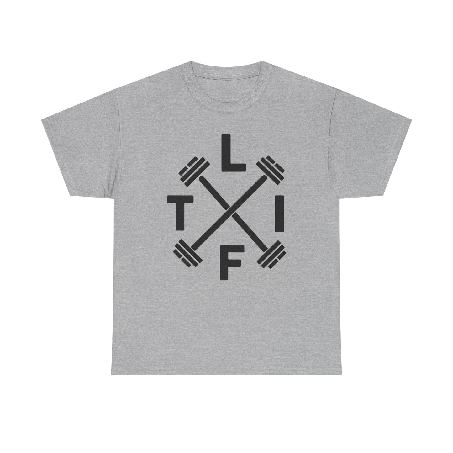 LIFT Weightlifting Fitness Barbells Crossed Circle T-Shirt