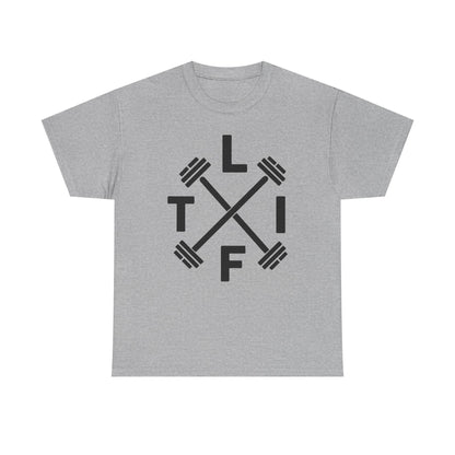 LIFT Weightlifting Fitness Barbells Crossed Circle T-Shirt
