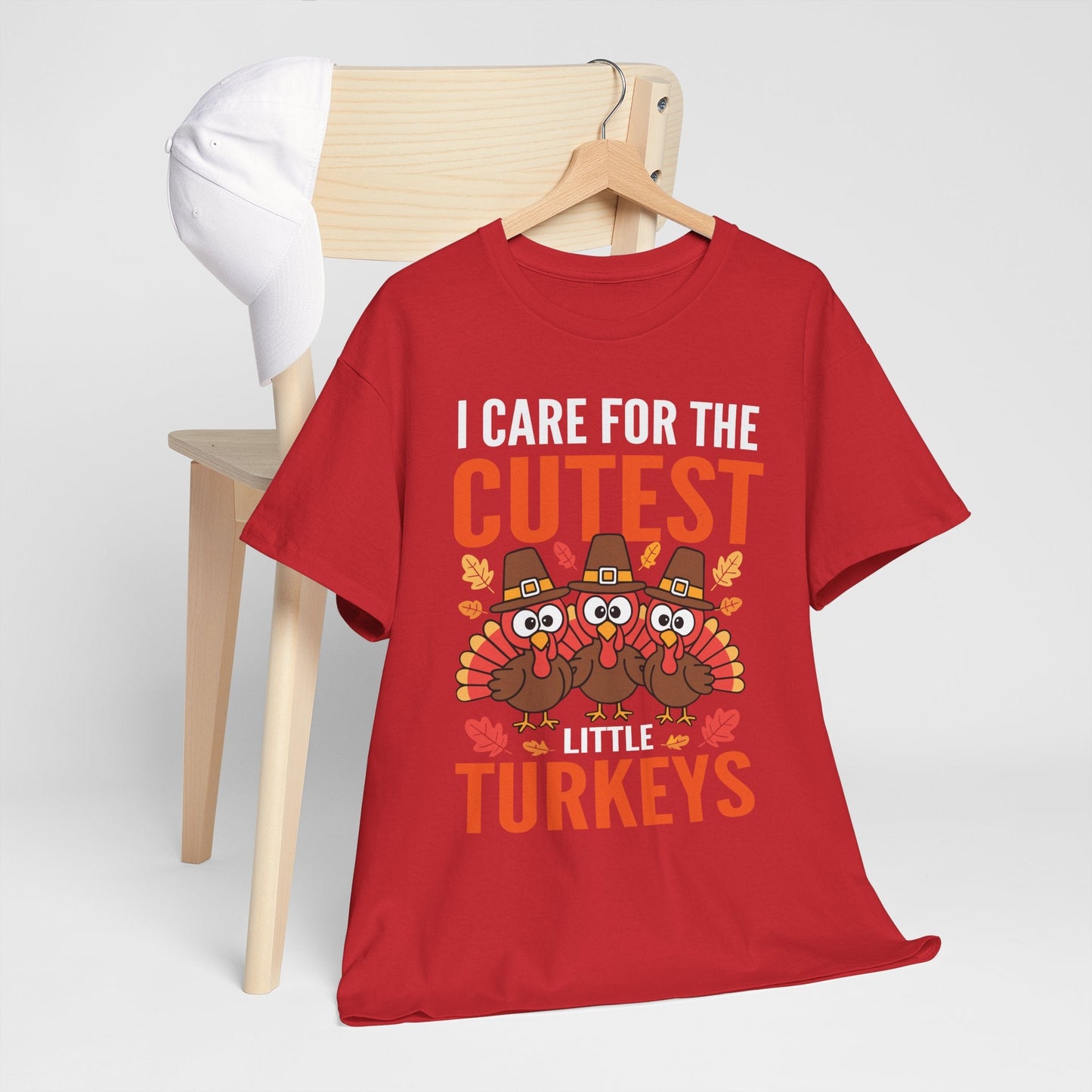 Care For Little Turkeys Nurse Fall Thanksgiving Scrub Top T-Shirt