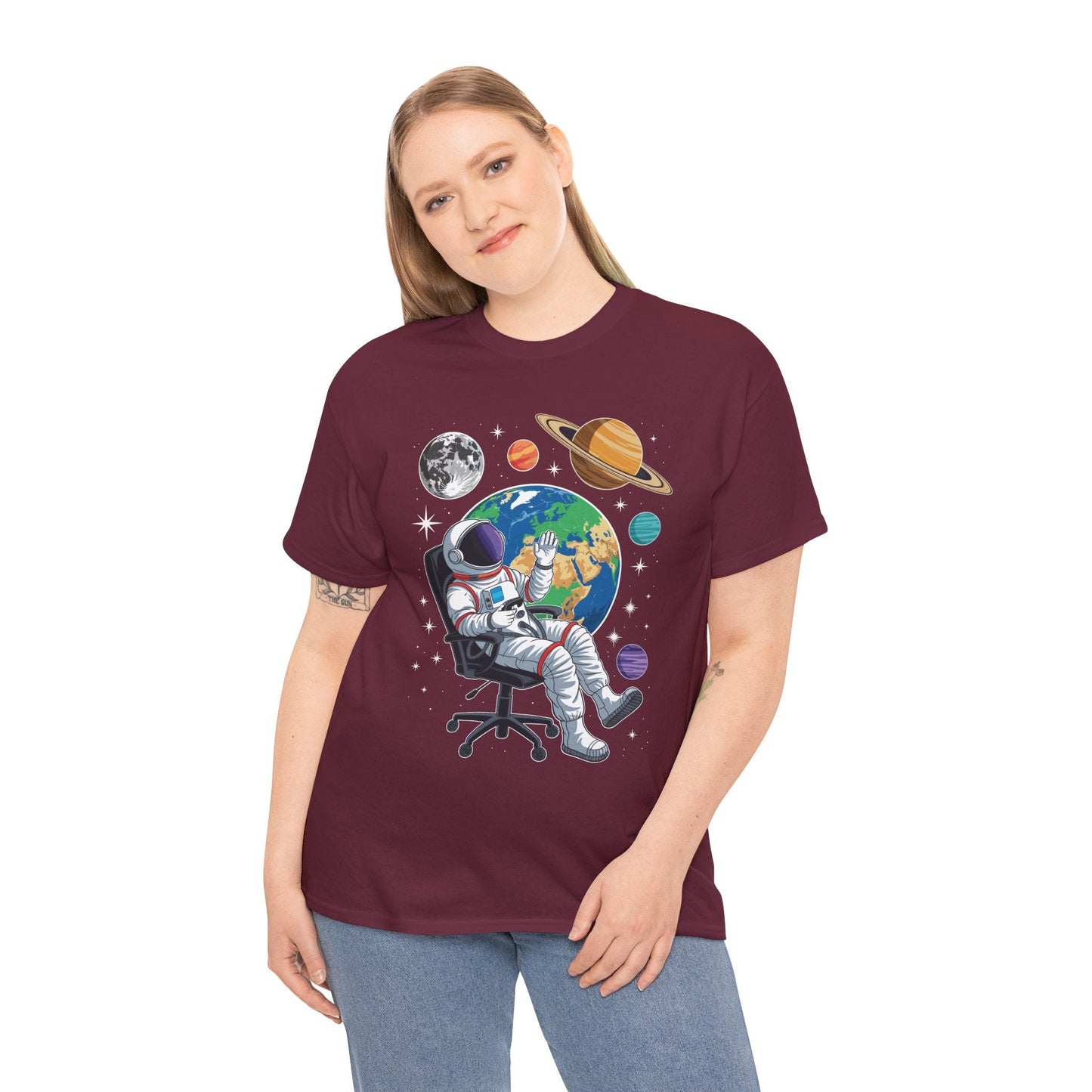 Astronaut Gamer Space Gaming System Planets T-Shirt