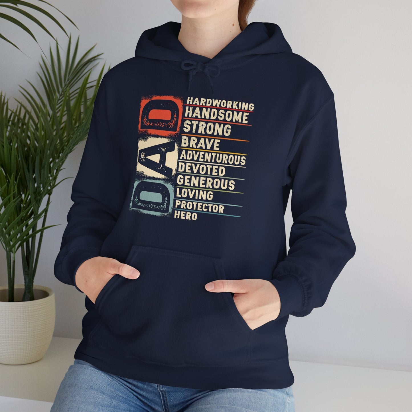 Vintage Funny Definition of Dad Retro Meme Joke Father's Day Hoodie