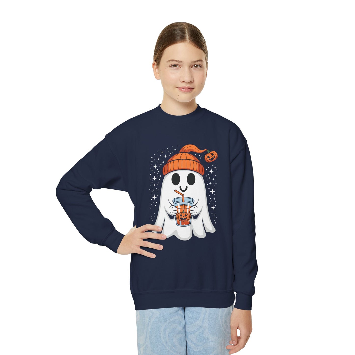 Halloween for Kids Cute Fall Ghost Sweatshirt