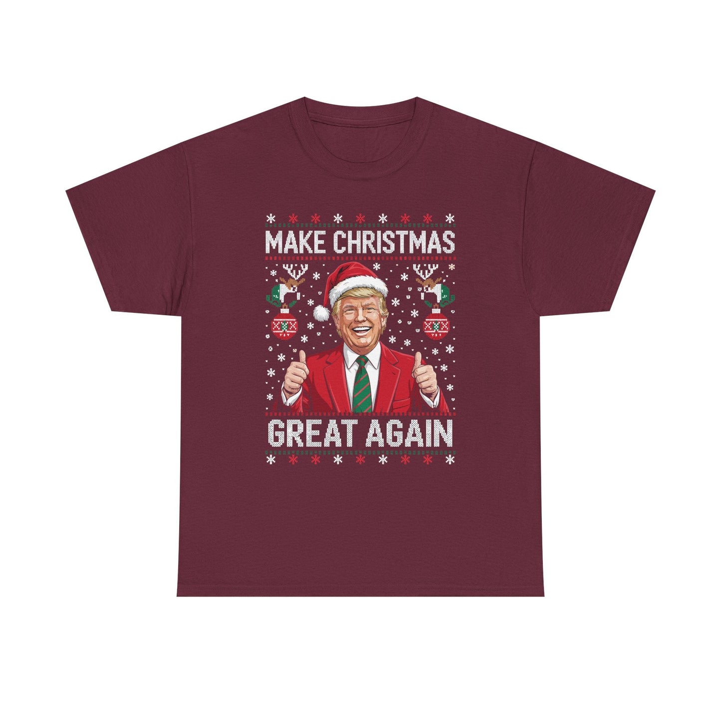 Funny Trump Make Christmas Great Again Xmas Pajamas Ugly T-Shirt