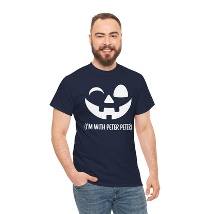 Im With Peter Couple Halloween Adult Eater Pumpkin T-Shirt