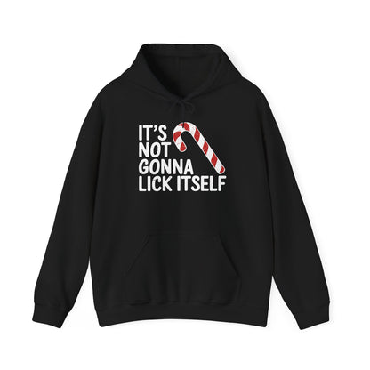 Funny Candy Cane Lick Itself Adult Christmas in July Gift Hoodie