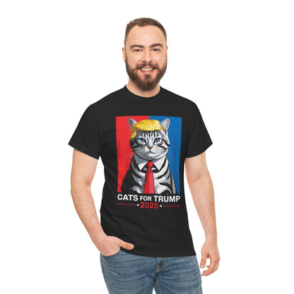Cats For Trump 2025 Funny Tee For Vance Trump T-shirt