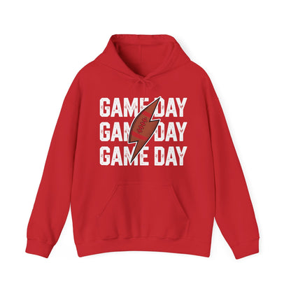 Vintage Game Day Football Lightning Bolt Funny Team Sport Hoodie