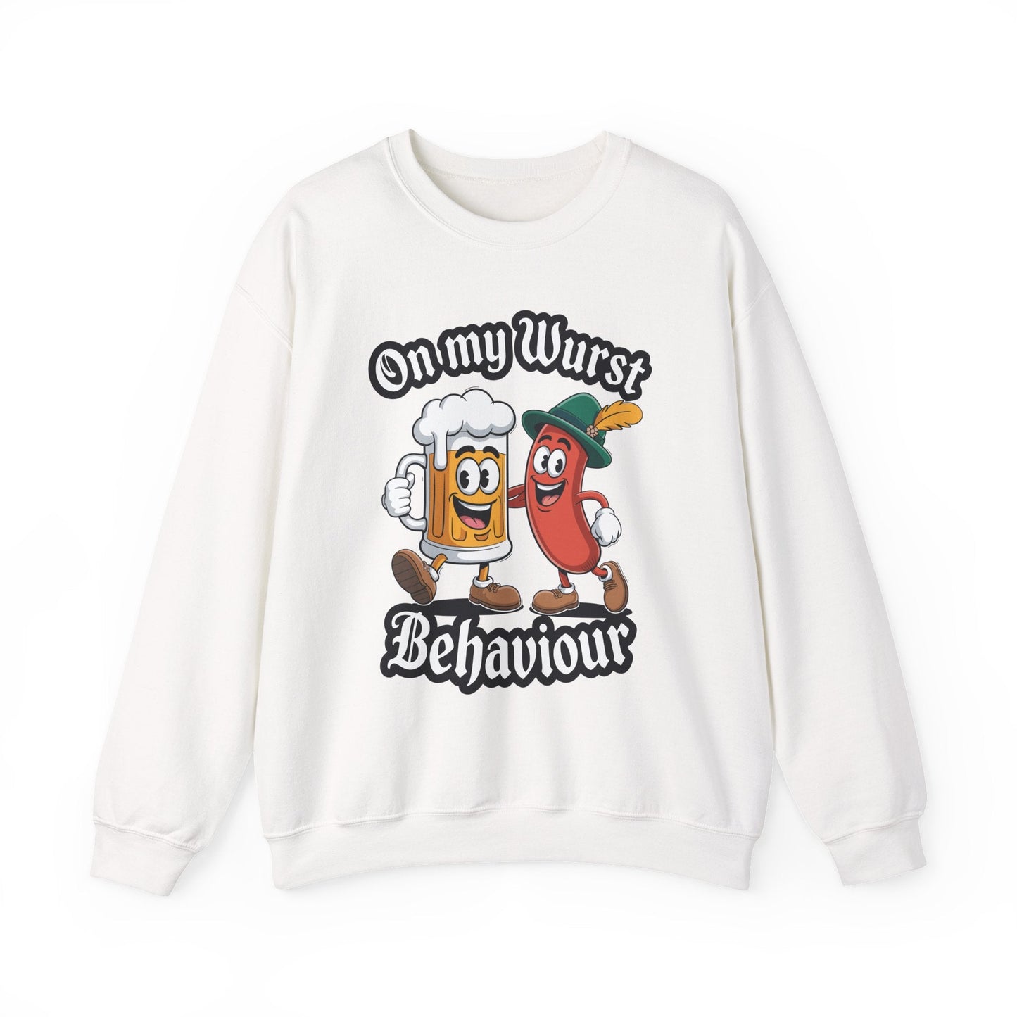 Oktoberfest On My Wurst Behaviour German Beer Sausage Adults Sweatshirt