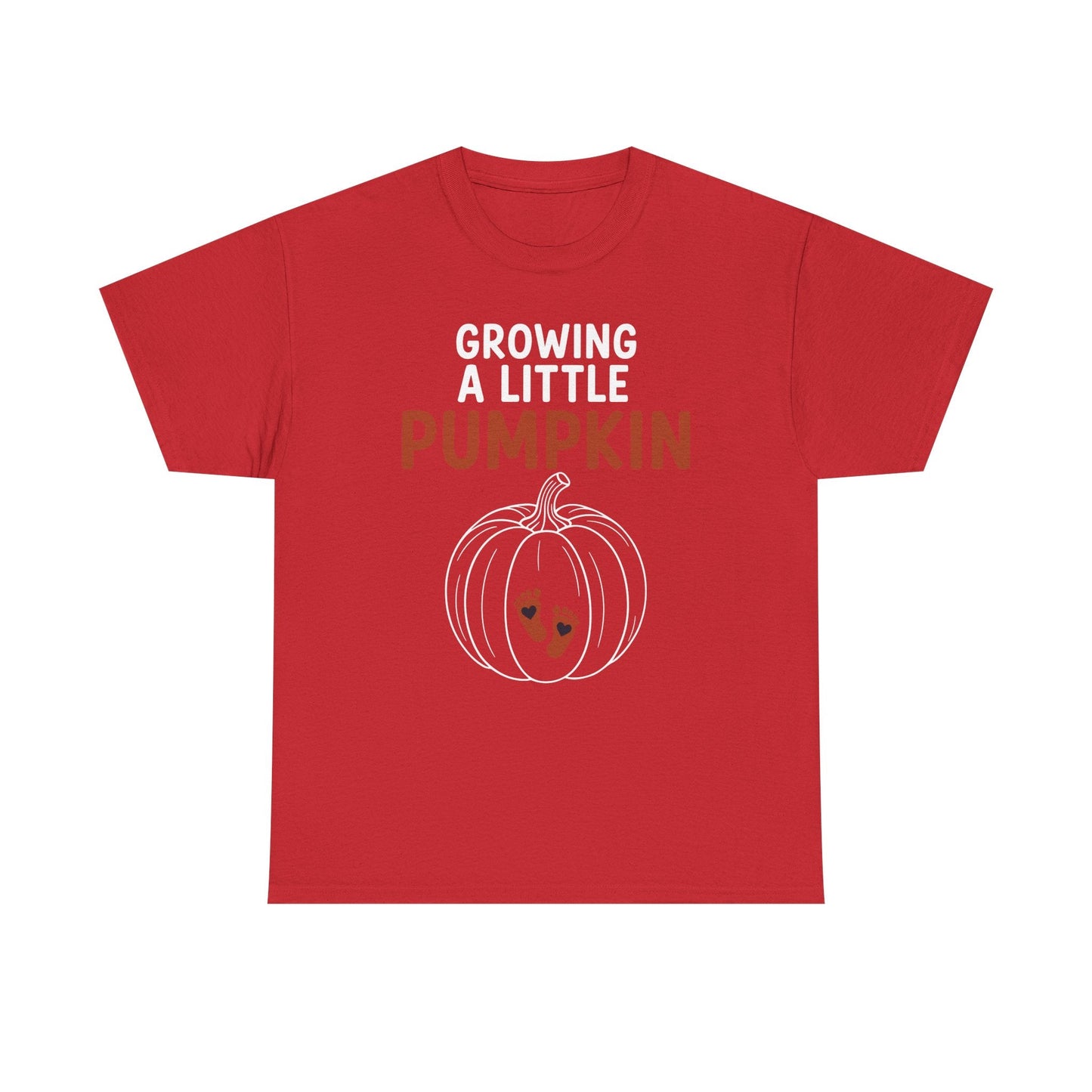 Growing A Little Pumpkin Fall Thanksgiving Baby Bump Wife T-Shirt