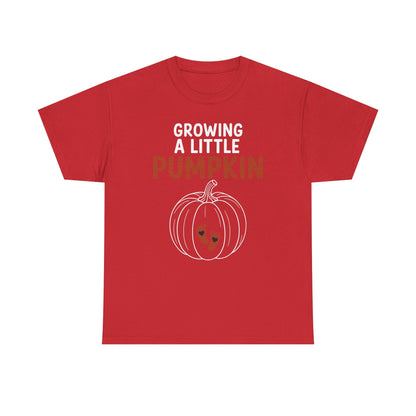 Growing A Little Pumpkin Fall Thanksgiving Baby Bump Wife T-Shirt