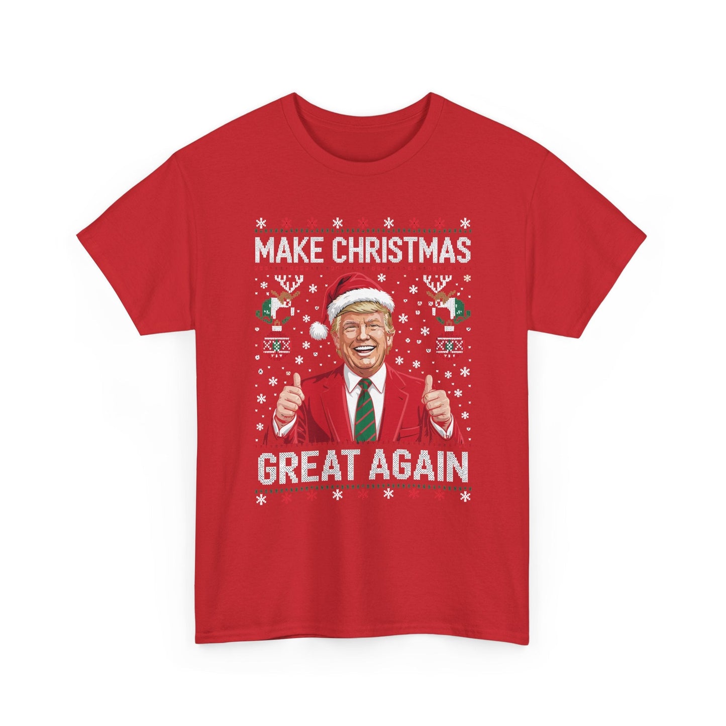 Funny Trump Make Christmas Great Again Xmas Pajamas Ugly T-Shirt