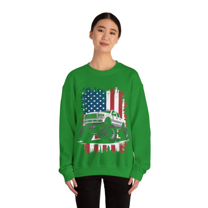 Monster Truck USA Flag American Sweatshirt