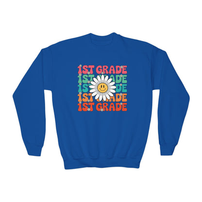 Groovy 1st Grade Back To School First Day of First Grade Sweatshirt