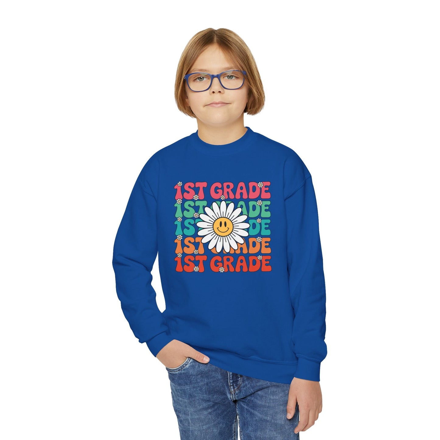 Groovy 1st Grade Back To School First Day of First Grade Sweatshirt