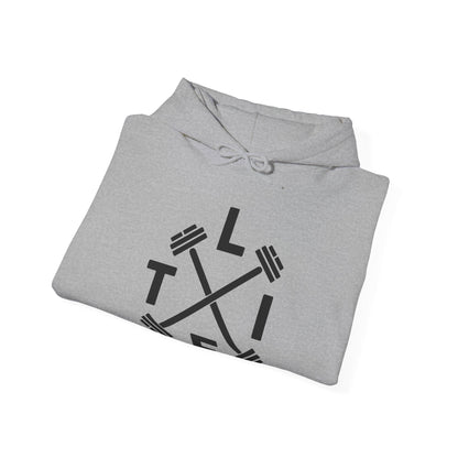 LIFT Weightlifting Fitness Barbells Crossed Circle Hoodie