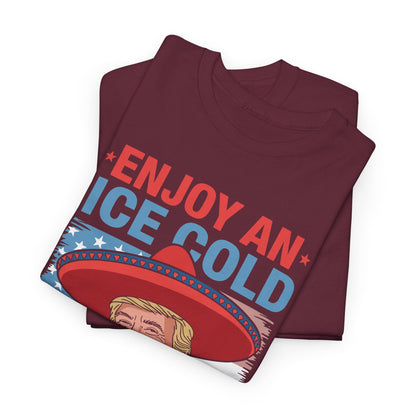 Funny Trump 4th of July Ice Cold Glass Of Deportation T-shirt