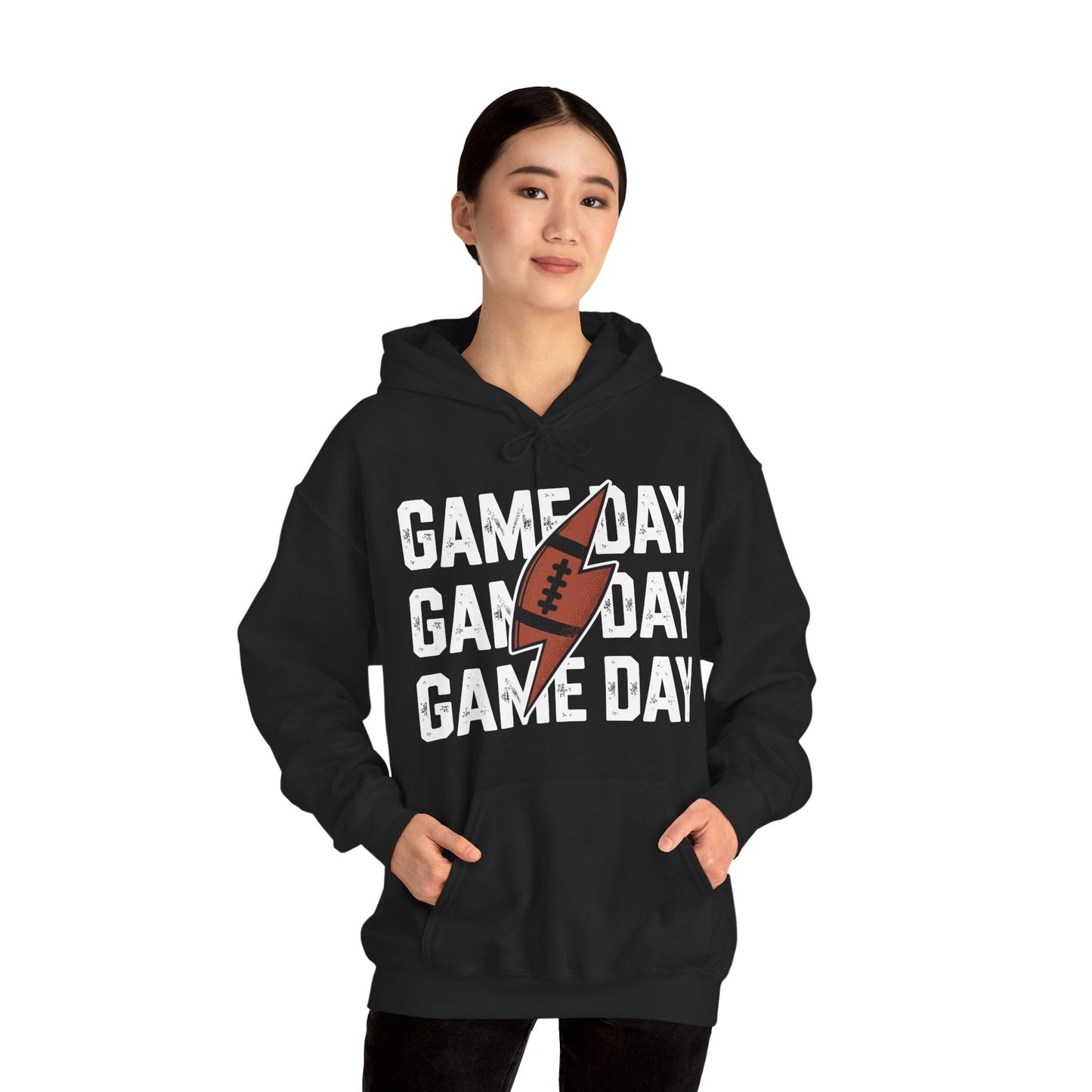 Vintage Game Day Football Lightning Bolt Funny Team Sport Hoodie