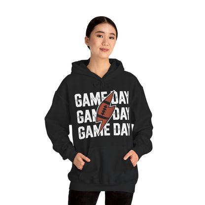Vintage Game Day Football Lightning Bolt Funny Team Sport Hoodie