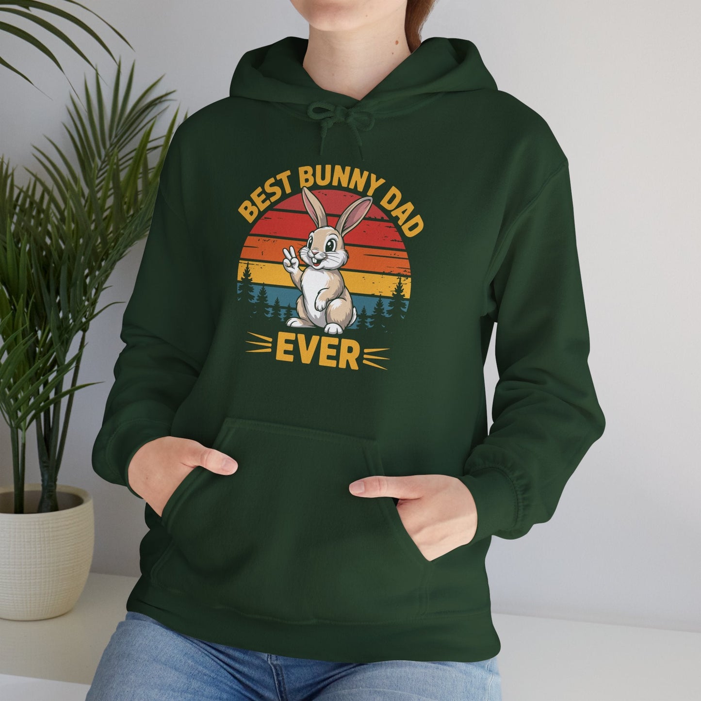 Best Bunny Dad Ever Funny Rabbit Lover Dad Gift Hoodie for Pet Owners