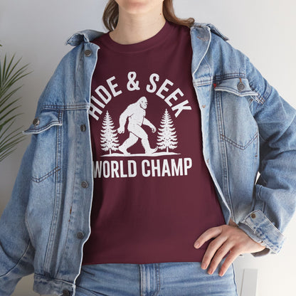 Bigfoot Hide And Seek World Champion Sasquatch Retro Vintage T-Shirt
