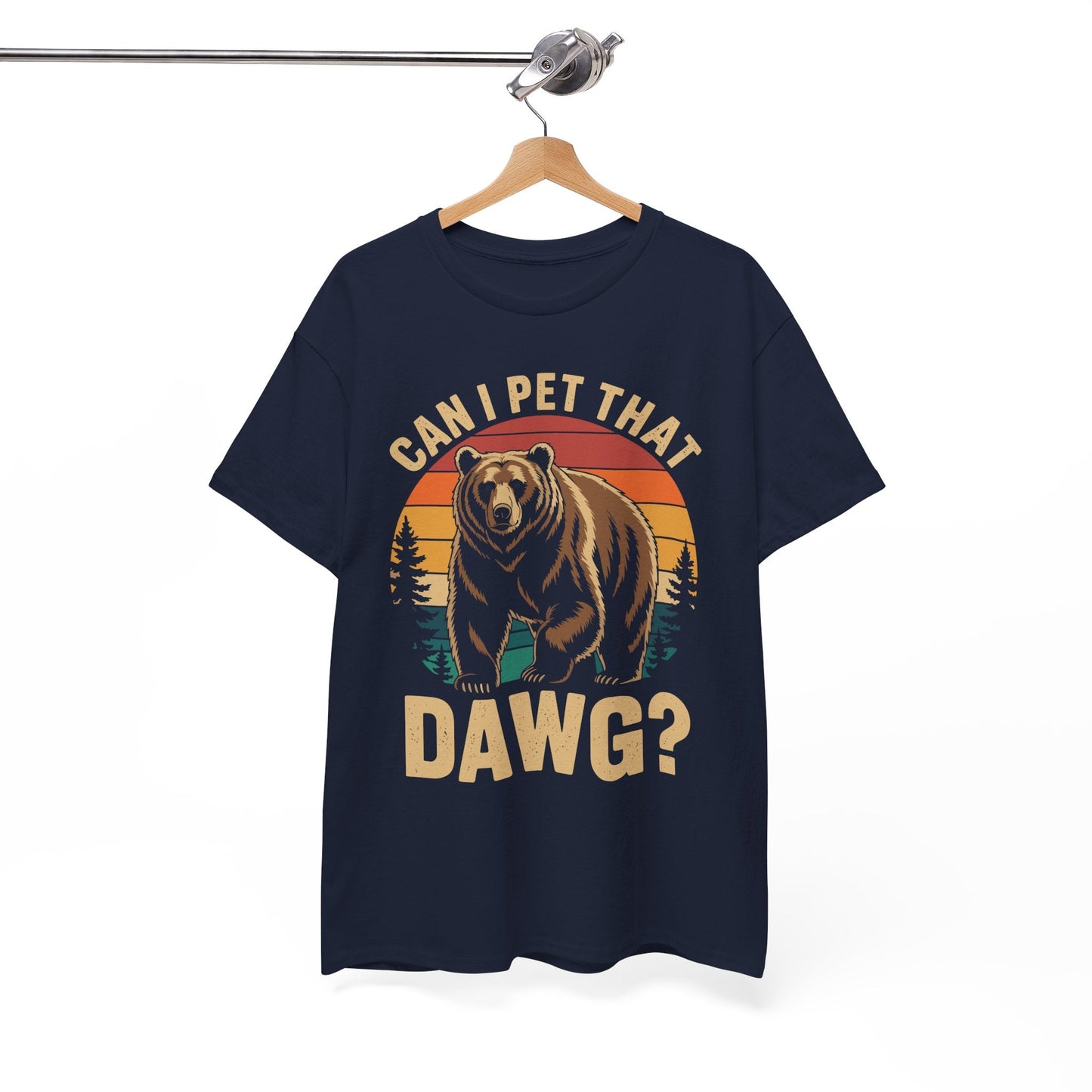 Can I Pet That Dog Funny Dawg Bear Meme Camping Hiking T-Shirt