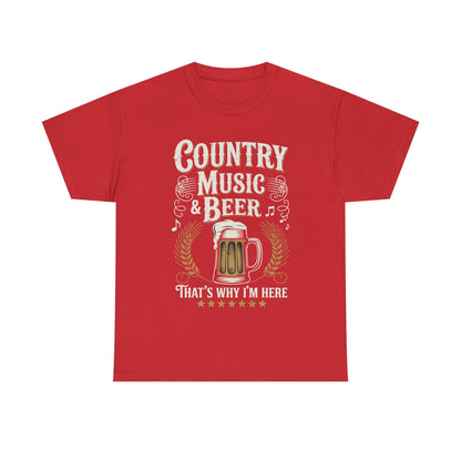Vintage Country Music and Beer That's Why I'm Here Legends T-Shirt