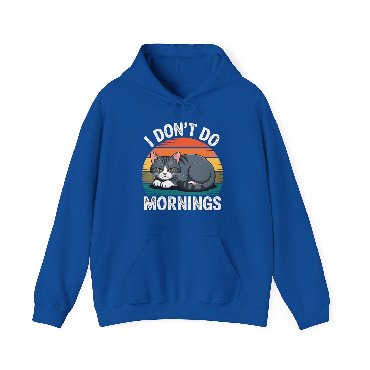 Funny Sleep Cat I Don't Do Morning Hoodie