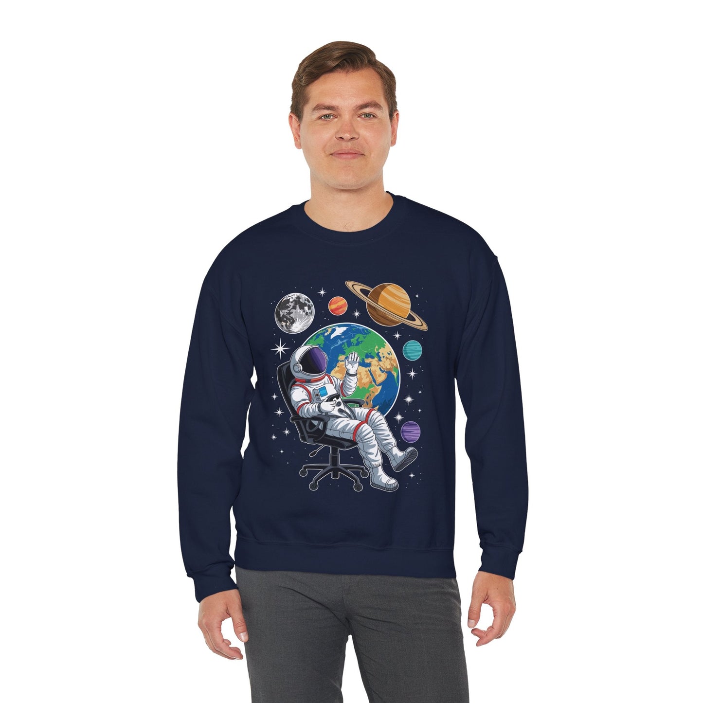 Astronaut Gamer Space Gaming System Planets Sweatshirt