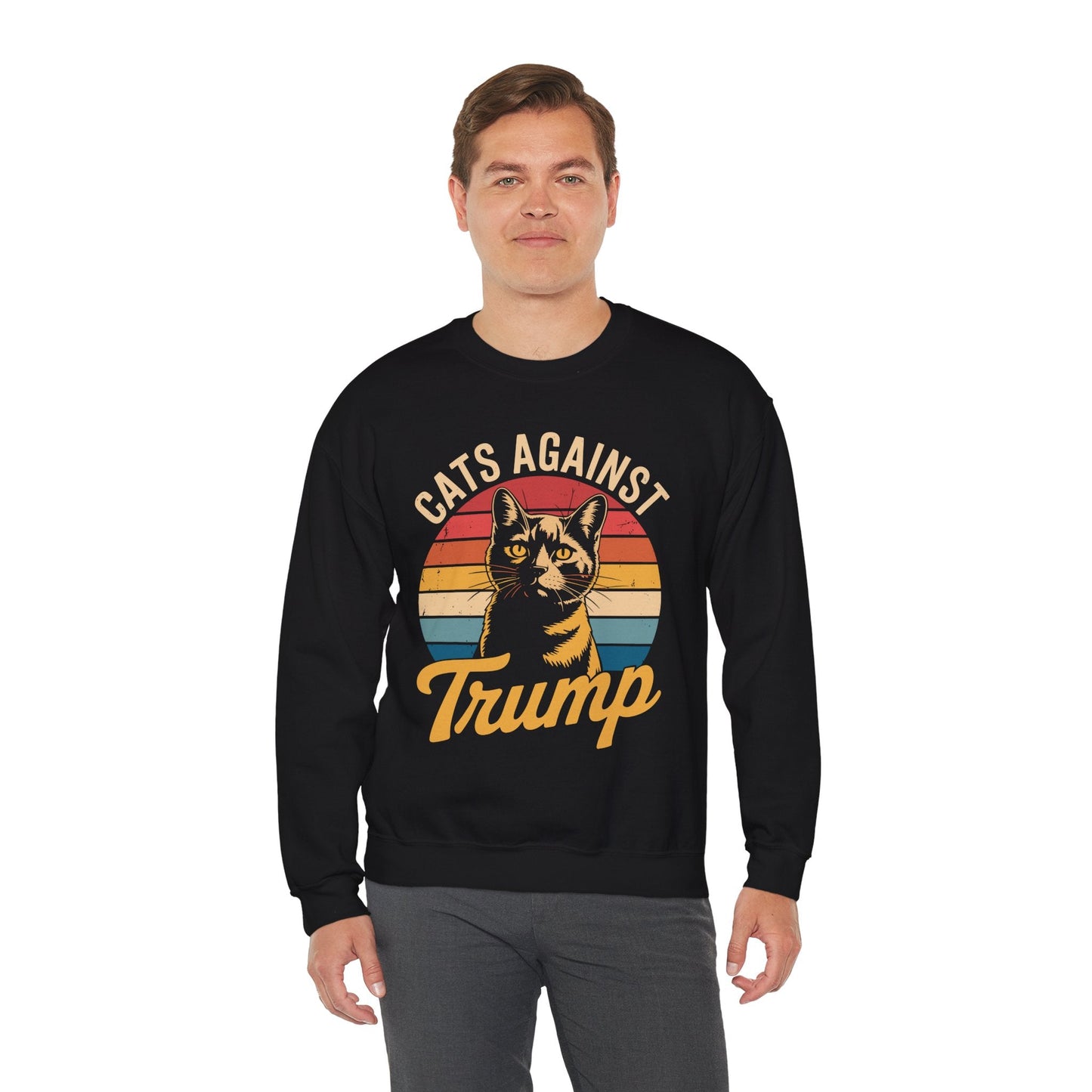 Cats Against Trump Funny Anti Trump Election Funny Cat Sweatshirt