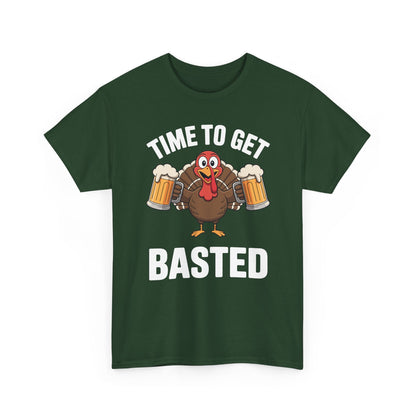 Time To Get Basted Funny Beer Thanksgiving Turkey Gift T-Shirt