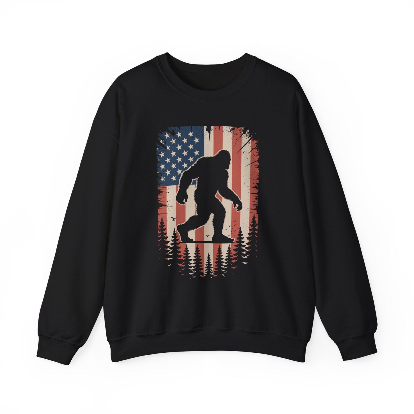 Bigfoot 4th of July Shirt American USA Flag Patriotic Sweatshirt