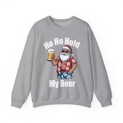 Funny Santa With Sunglasses And Beer Christmas in July Sweatshirt