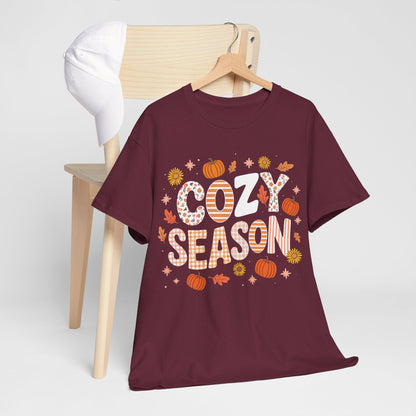 Cozy Season Autumn Fall Vibes Halloween Thanksgiving Pumpkin T-Shirt