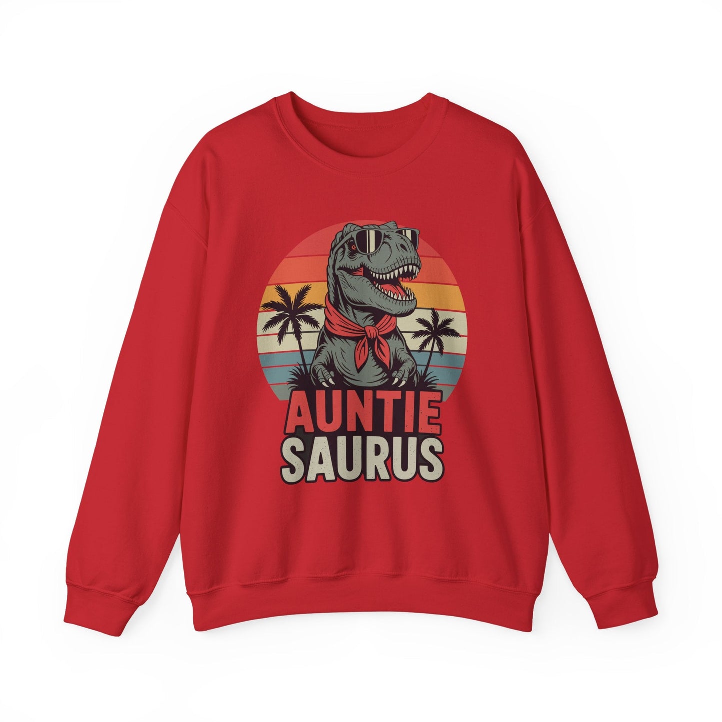 Auntiesaurus T Rex Dinosaur Auntie Saurus Family Matching Sweatshirt