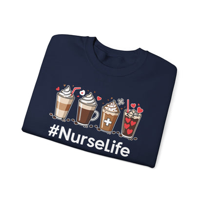 Nurse Life Funny Coffee Nurses Fuel Registered Nurse Medical Sweatshirt
