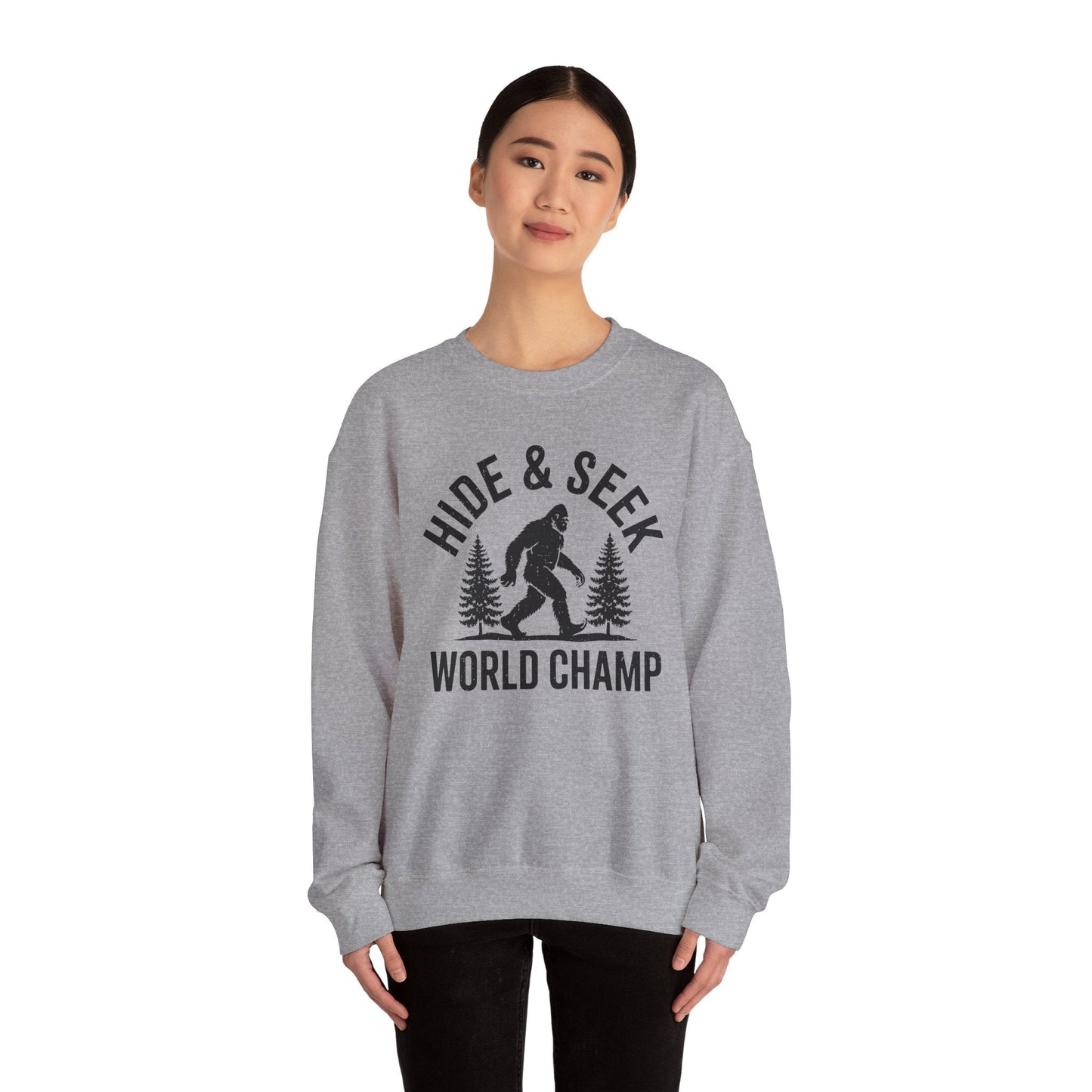 Bigfoot Hide And Seek World Champion Sasquatch Retro Vintage Sweatshirt