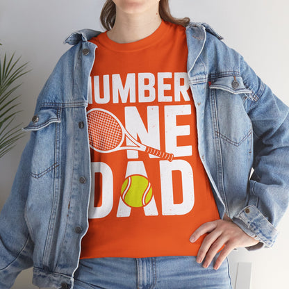 Tennis Dad Number One Daddy with Tennis Sayings Fathers Day T-Shirt