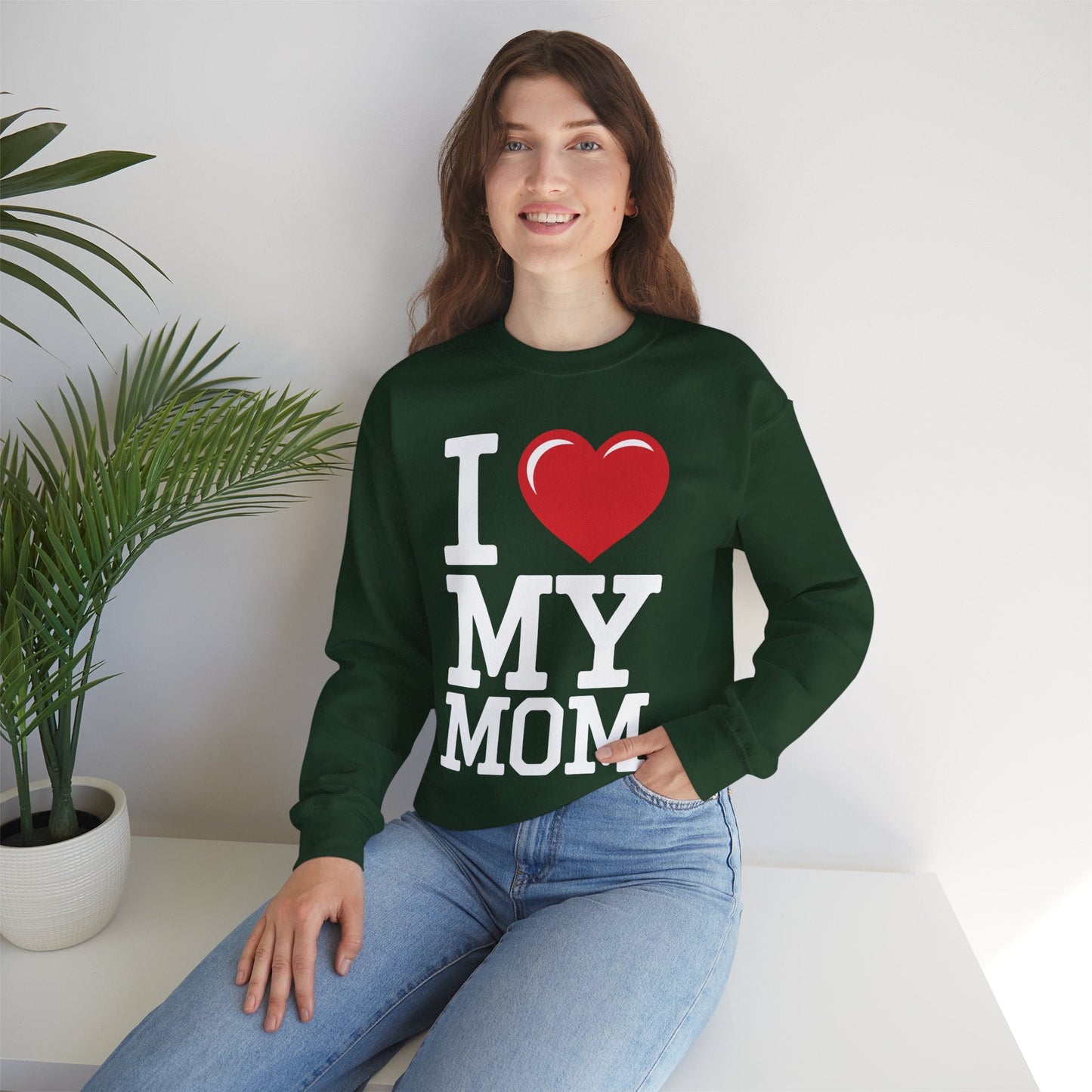I Love My Mom Mothers Day from Daughter or Son Sweatshirt