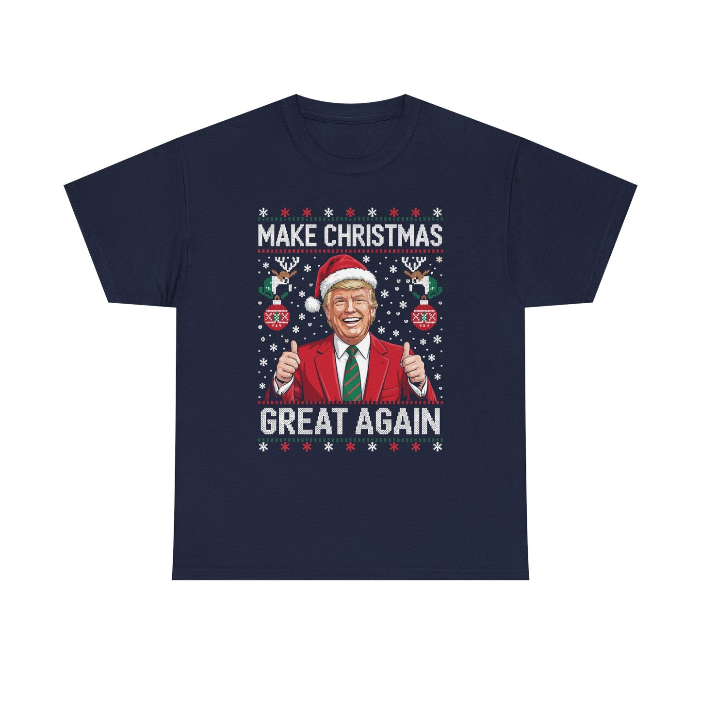Funny Trump Make Christmas Great Again Xmas Pajamas Ugly T-Shirt