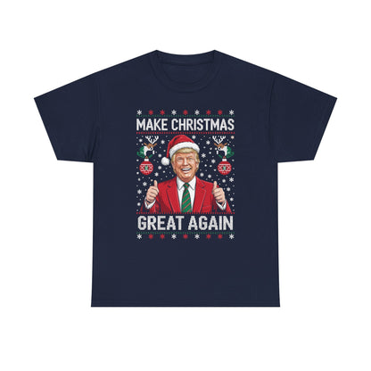 Funny Trump Make Christmas Great Again Xmas Pajamas Ugly T-Shirt