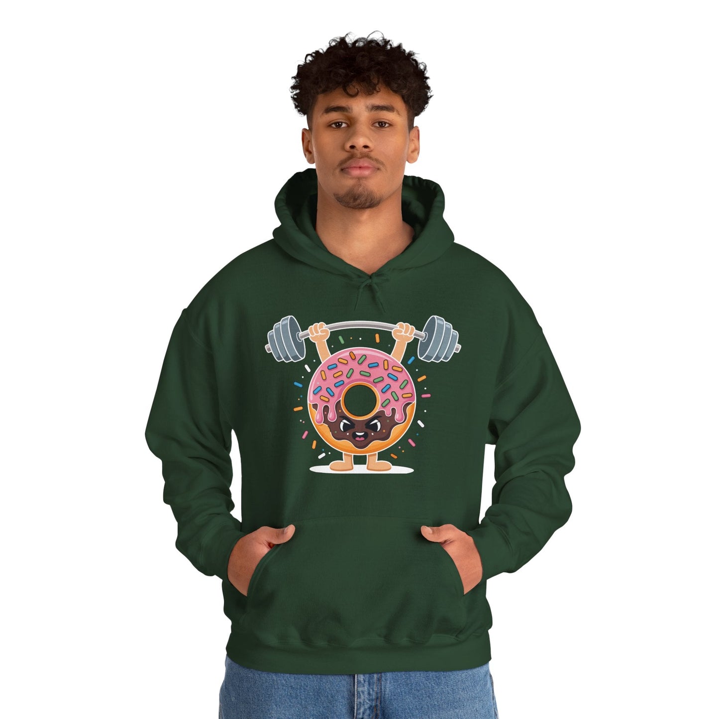 Funny Weightlifing Fitness Workout Gym Donut Lover Hoodie
