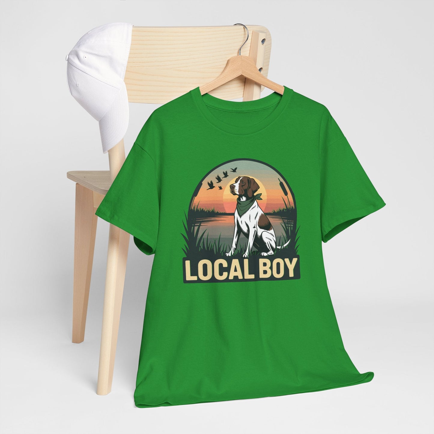 Local Boy Hunting Dog Vintage Sunset Hunting Season T-Shirt