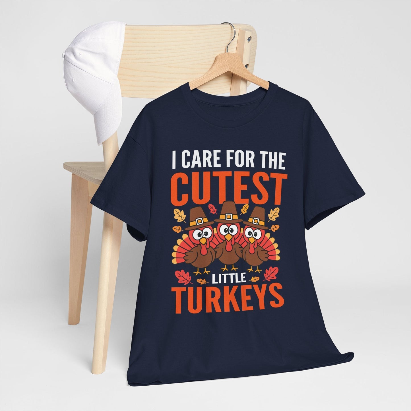 Care For Little Turkeys Nurse Fall Thanksgiving Scrub Top T-Shirt