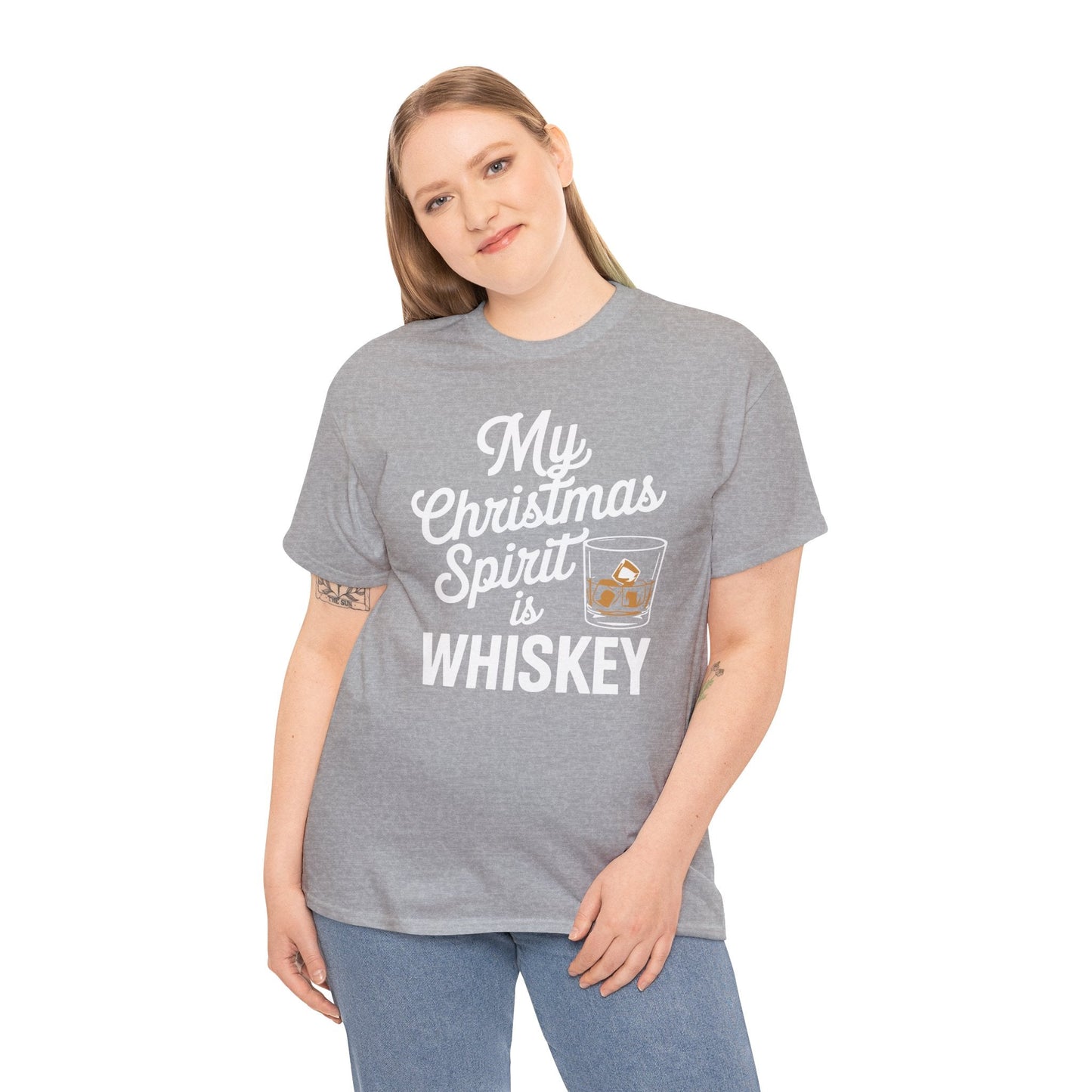 Funny Christmas Drinking Shirt Whiskey Liquor Drinker Saying T-Shirt