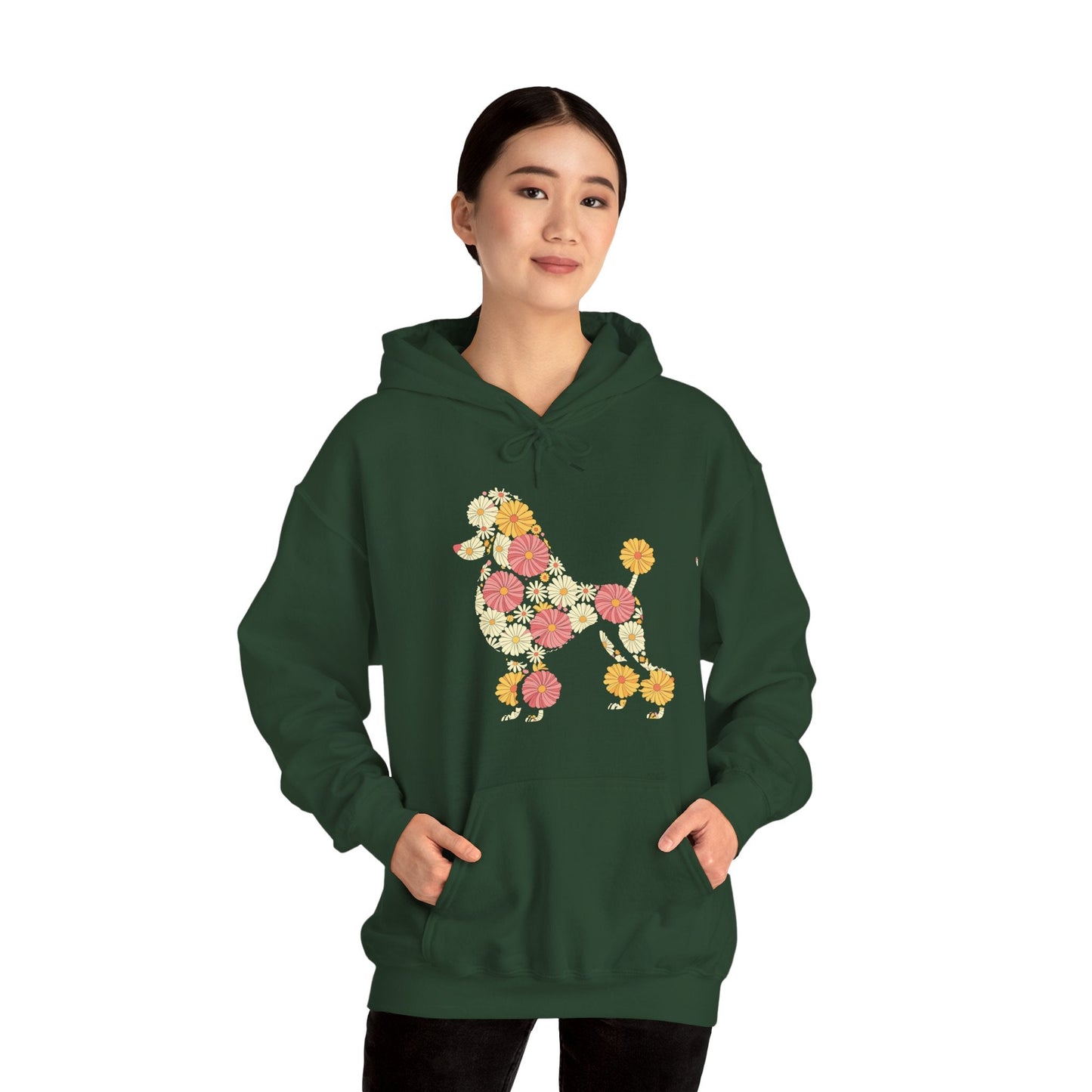 Funny Floral FLower Poodle Mom Grandma Womens Mothers Day Hoodie