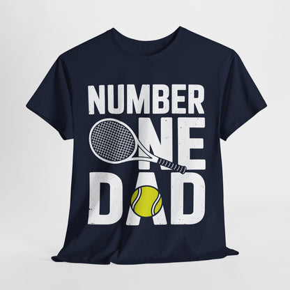 Tennis Dad Number One Daddy with Tennis Sayings Fathers Day T-Shirt