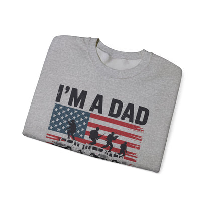 I'm A Dad Papa And Veteran Funny Retro Dad Papa Grandpa Sweatshirt